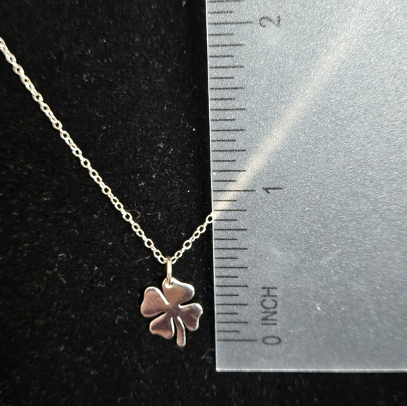 Sterling Silver 4-Leaf Shamrock Pendent - Picture 5 of 5